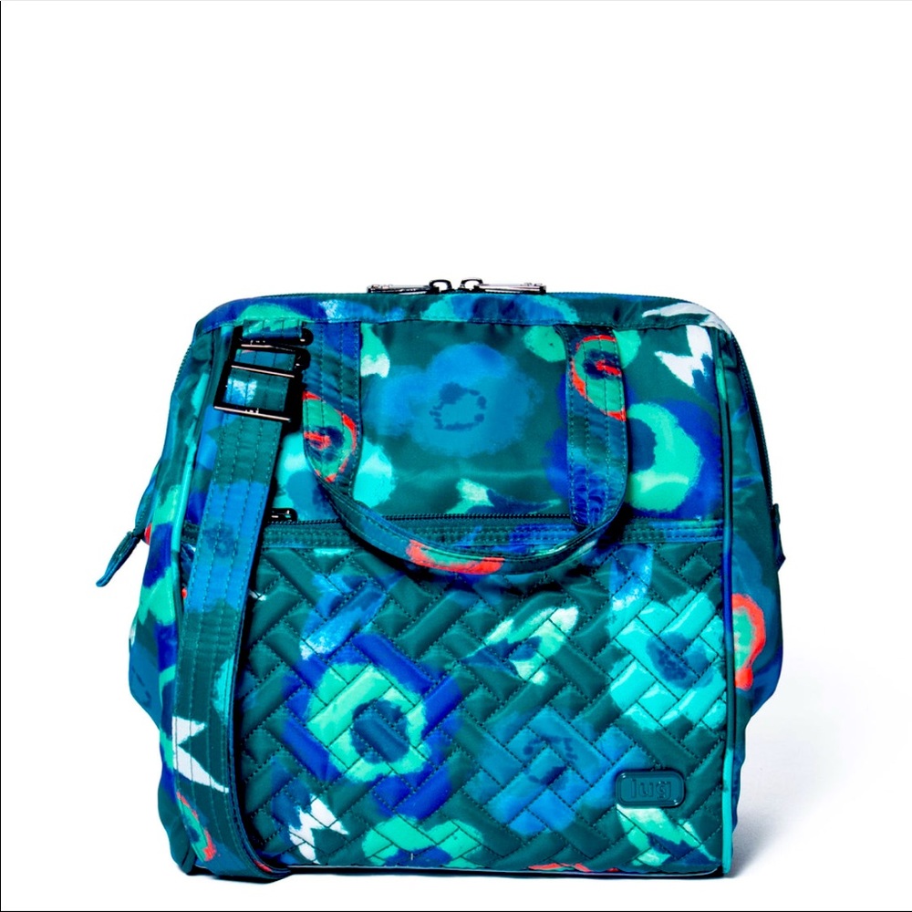 NWT: LUG CHEWY LUNCH TOTE -MYSTIC BLOOM FOREST LOOKS LIKE A HANDBAG NOT … - Picture 2 of 7